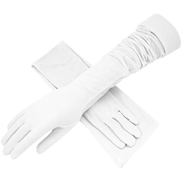 1 par Full finger hansker, lange solbeskyttelseshansker, dame