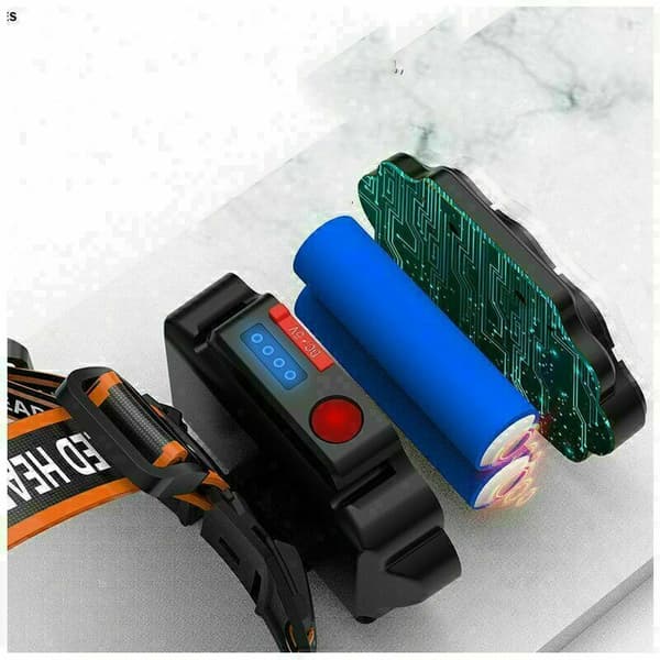 Hodelykt, 8 Lumen LED USB Ladbar, Kraftig Vanntett