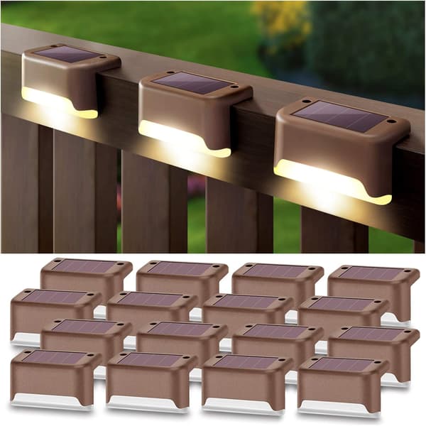 PacSolar Solardäcklampor, 12-pack Sollampor för Patio,