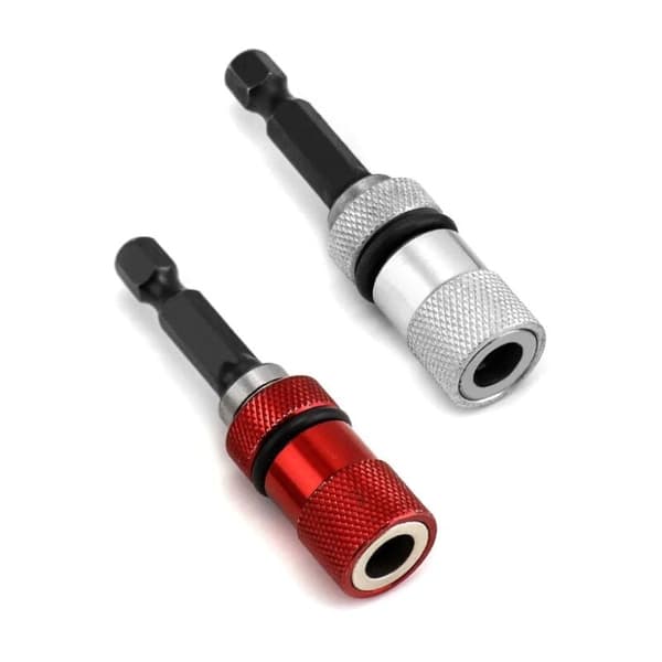 2 stk magnetisk bitsholder med dybdestopp, 1/4\" sekskantskaft