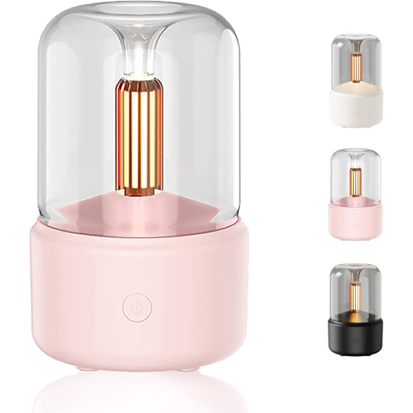 Aromaterapi Diffusorer, 120ml Essensielle Olje Diffusorer, Luftfukter med Stearinlys