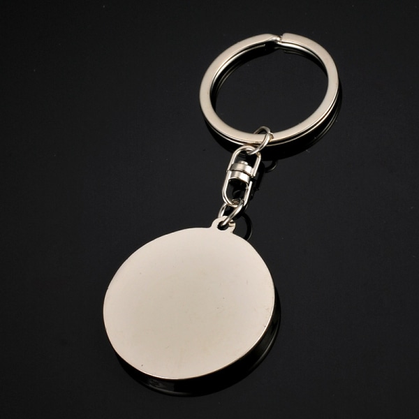 Metall nøkkelring med token for handlekurv Sølv One size
