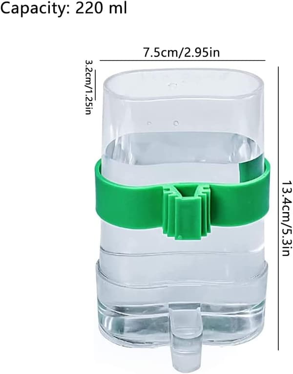 4 stk. Automatisk Dyrefoder Vanddispenser Transparent