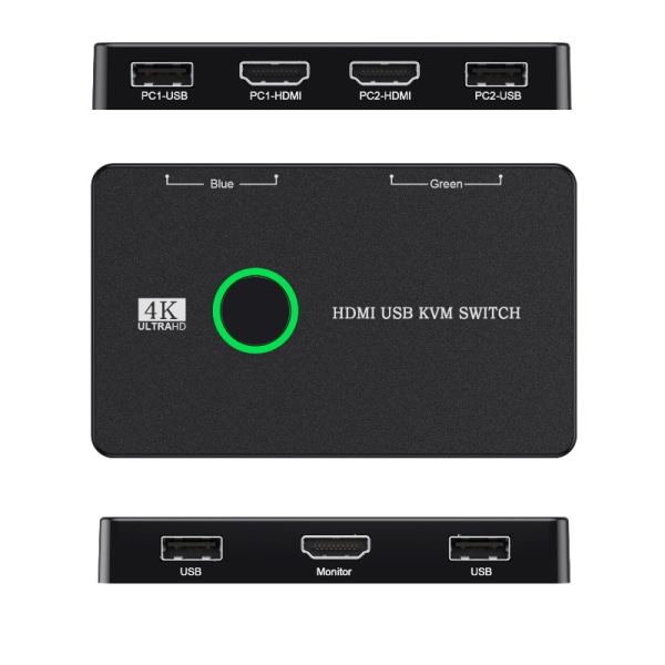 USB/HDMI/KTV Switch för 2 datorer Dela tangentbordsmusskrivare