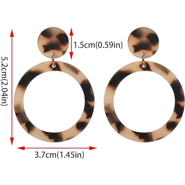 1 Pair Geometric Round Earrings European And American