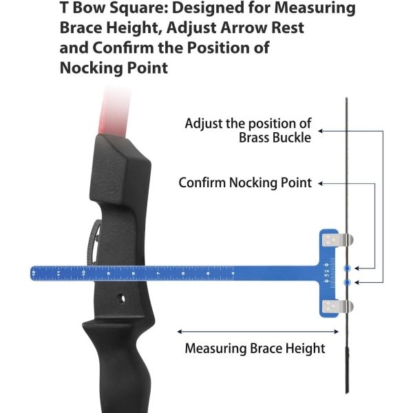 Bågskyttetång Point Plier Bågskytte Set Bågskytte fyrkantig linjal