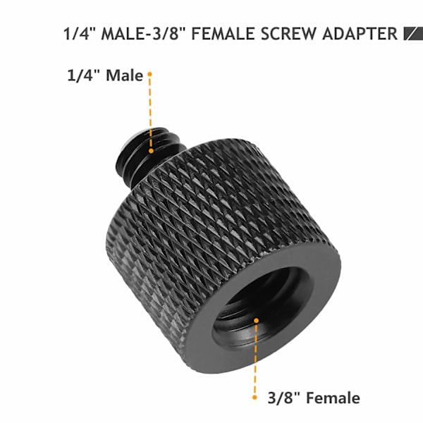 4 stk Kameraskrue Adapter 1/4\" Hane til 3/8\" Hunn og 3/8\"