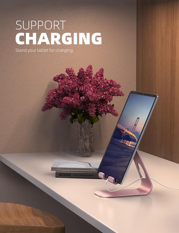 Tablet Stativ Justerbar, Tablet Stativ: Desktop Stativ Holder Dock Kompatibel med Tablet Som iPad 2018 Pro 9.7,