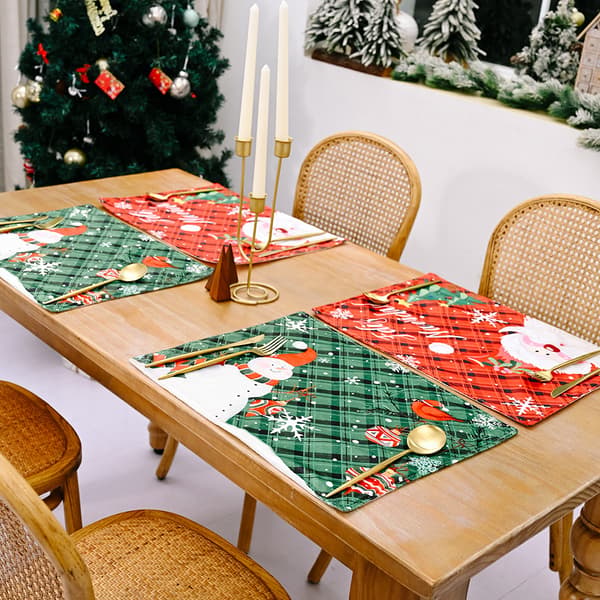 Snøflak Rutete Matte Juleborddekorasjon 2 stk 45*35cm