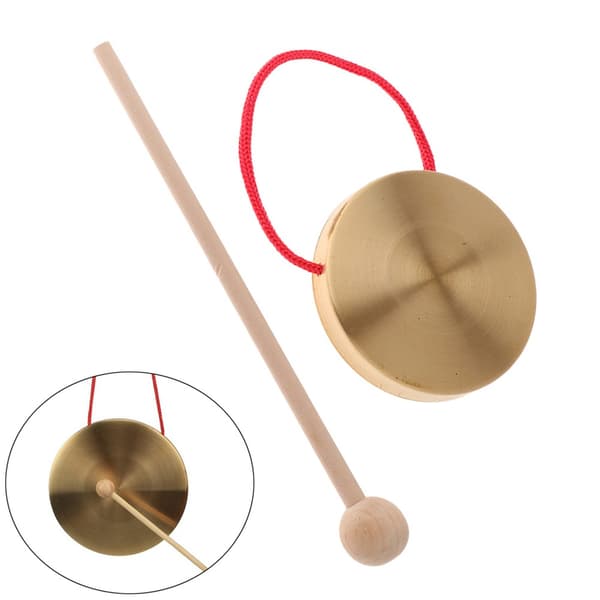 10 cm / 4 tum Gong Mini Liten Koppar Gong Orff Percussion