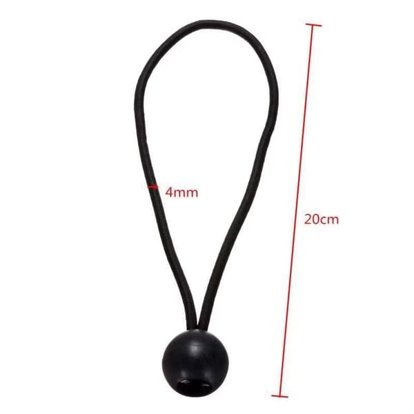10 stycken gummiband med boll svart - Expander slyngor gummi