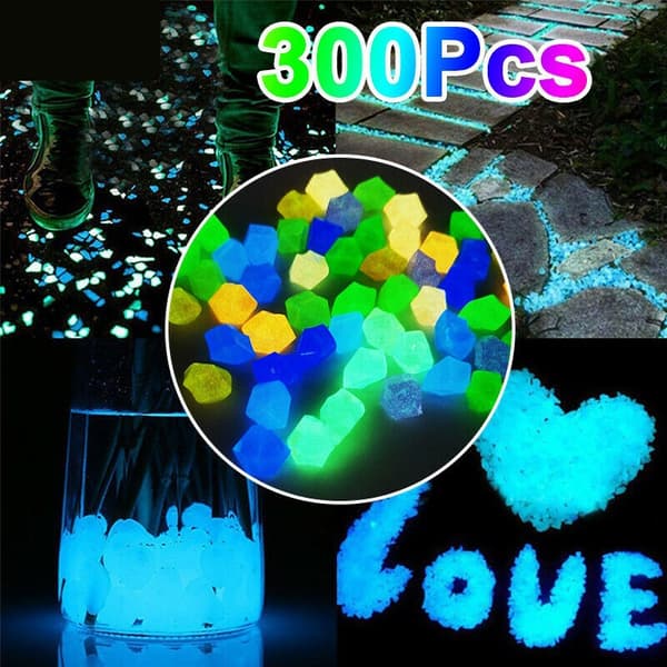 300 st Luminous stenar i isbitform för akvarium