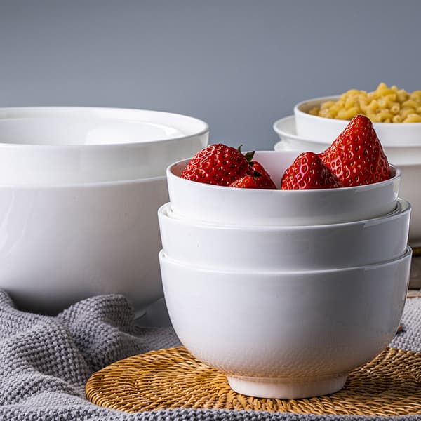 Argon Tableware Hvite Ris- og Dessertboller - 128mm (5 tommer) -