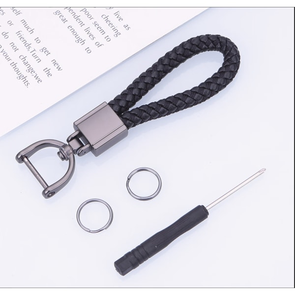 Set of 2 car key rings for men and women with zinc alloy ring and