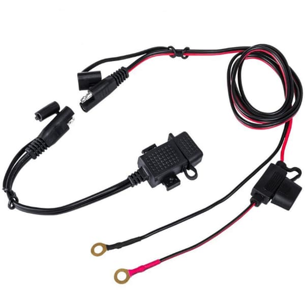 3.1Amp Vandtæt Motorcykel Dobbelt USB Oplader Kit SAE til USB