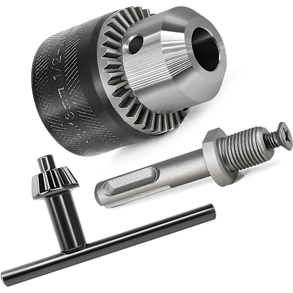 Sds-plus adapter borepatron 1,5-13 mm 1/2-20 unf med og skruenøgle