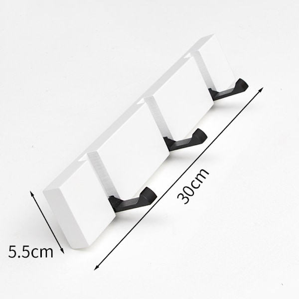 Foldbar knage, massiv træ dørknage, knage, hvid
