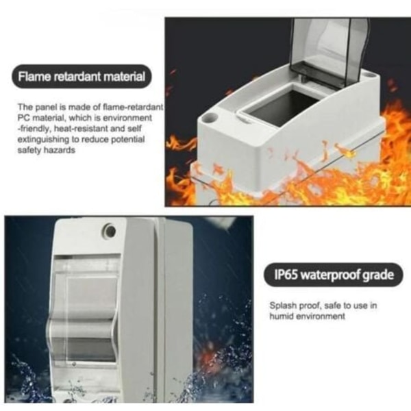 2-pack IP65 vattentät elbox utomhus, 2 moduler, ABS-plast