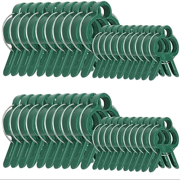 80 klips for å feste planter (40 store + 40 små), hjelper