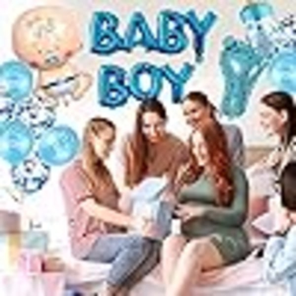 Gutt - Blå Kjønn Display Baby Shower Dekorasjon Jente Ballong /