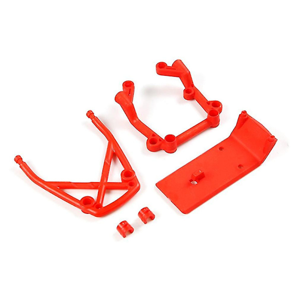 Kompatibel med 1/5 Hpi Rovan Baja Rc Bil-rød Front- og Bagstøtteramme Kit