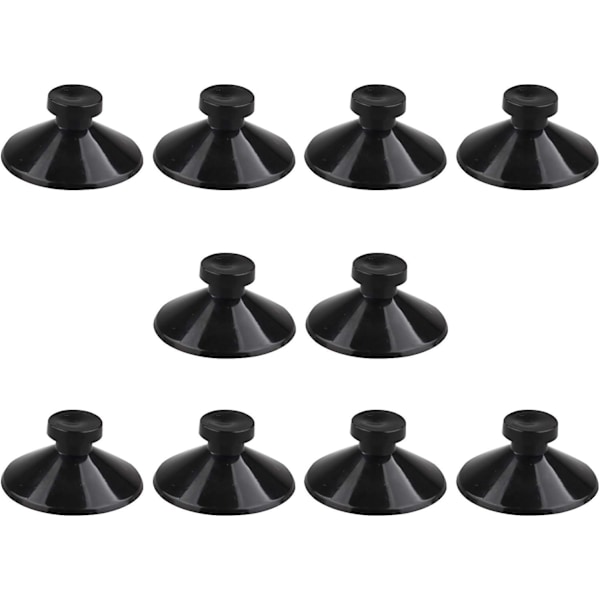 Pakke med 10 gummisugkopper til akvarium sort 27 mm
