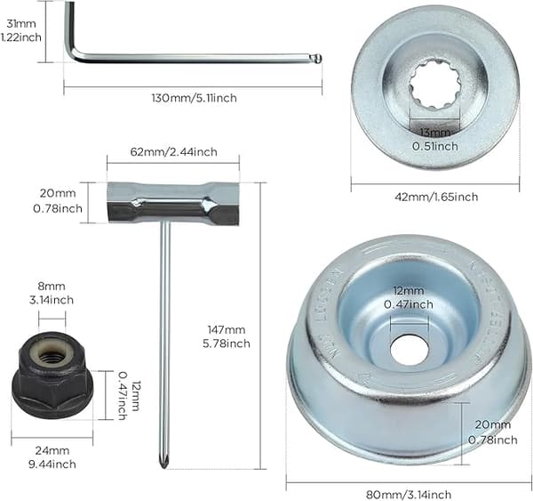 5 kpl Universaali Harjan Päämutteri STIHL fs55 fs55r fs56