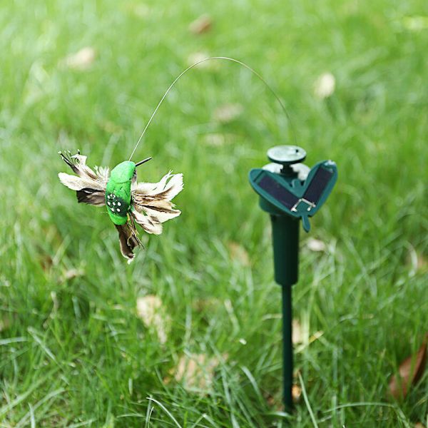 Solcells Fjäril Kolibri Trädgårdsfågel Fjäder Elektrisk