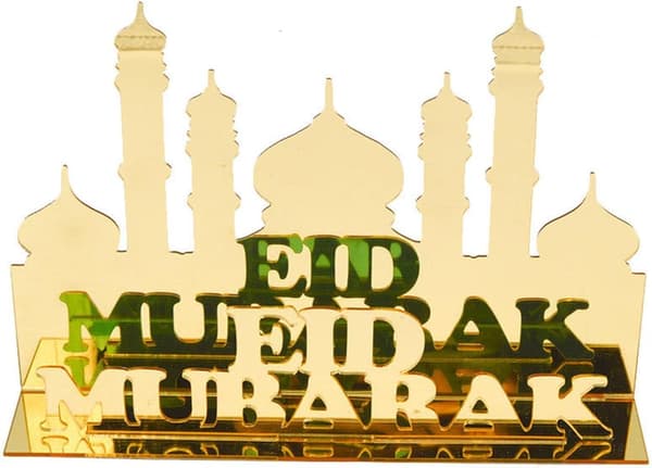 1 st Eid Mubarak Dekoration, Akryl Ramadan Mittstycke, Islamisk