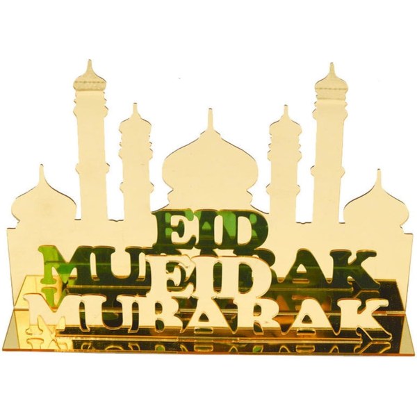 1 stk Eid Mubarak Decor, Akryl Ramadan Centerpieces, islamisk