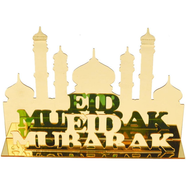 1 stk Eid Mubarak Dekor, Akryl Ramadan Senterpynt, Islamsk