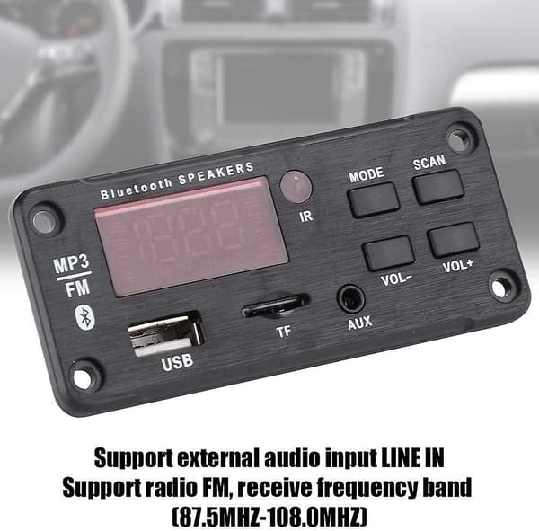 Usb Mp3 Dekoderkort Bilstereo Bluetooth Mp3 Dekoderkort Bluetooth 5.0 Handsfree Samtal Innspillingsmodul