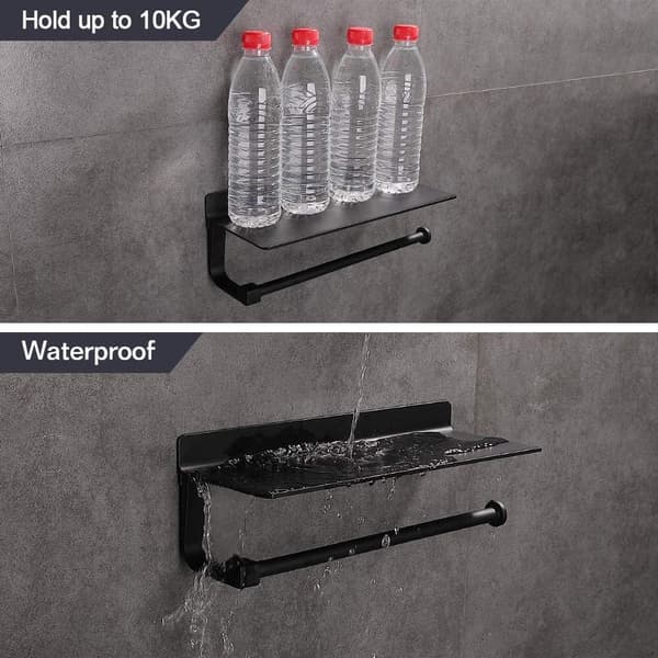 1 stk (Sort) Håndklæde Rulleholder Køkken Tilbehør Væghængt