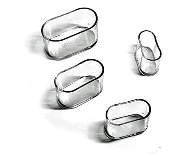 Stolbensskydd, Oval Silikon Möbelfötter Skydd Bordsskydd
