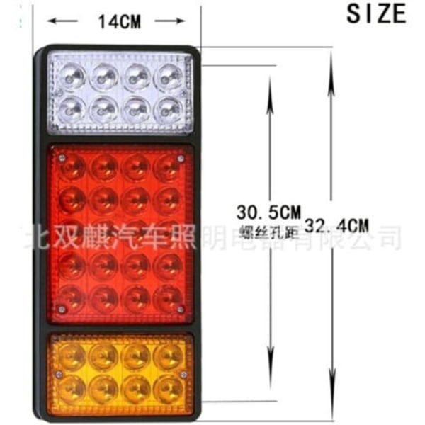 SHINING HOUSE 2 stk 36 LED 12V bilbaklys