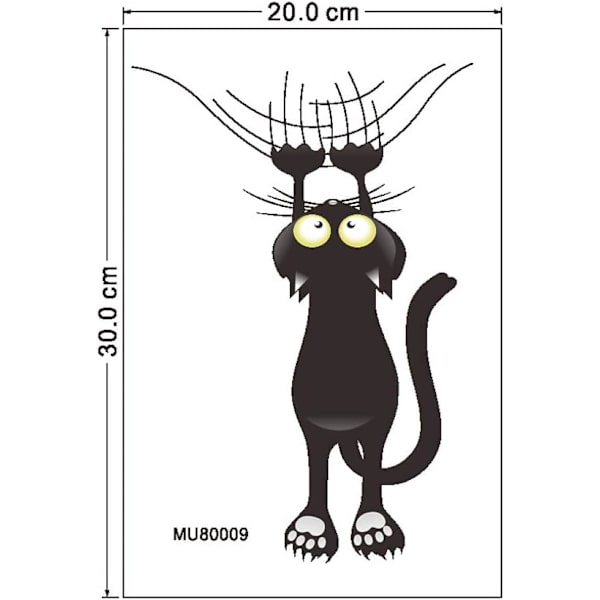 2 stk 20*30cm Katt Kløe Klatre Bilstikker og Dekaler Morsomme og