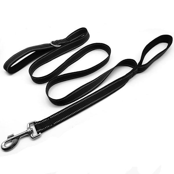 Polstret hundelead 1,75 m, Sort