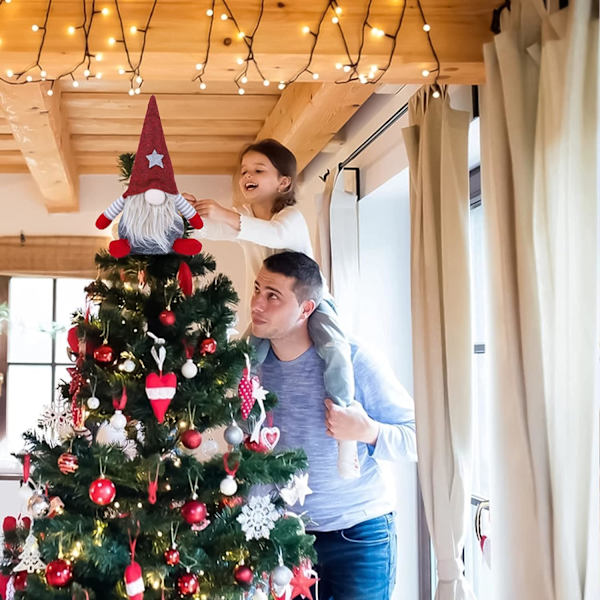 2 Jultomtar Plysch Tomte, Jultomte Elf Staty