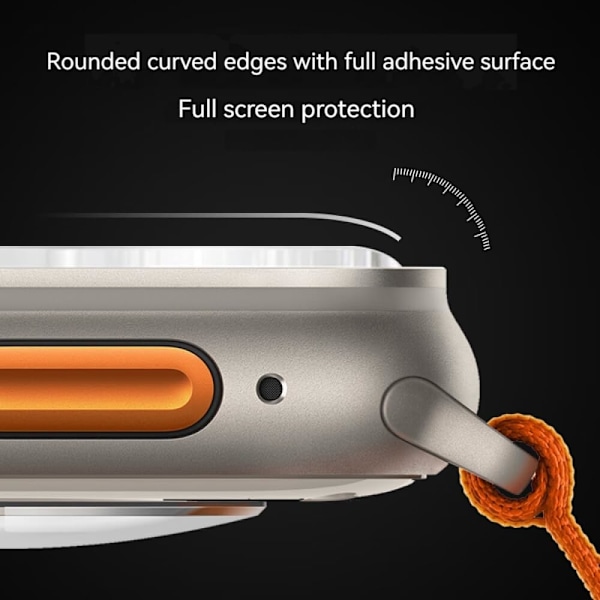 4x Skydd för Apple Watch Ultra 2 och 1 49mm, Skärmglas Härdat Glas 9H HD för Apple Watch