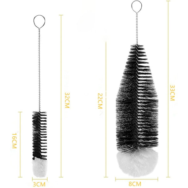 Sæt med 2 Flaskerensere Avanceret Flaskerensningsbørste