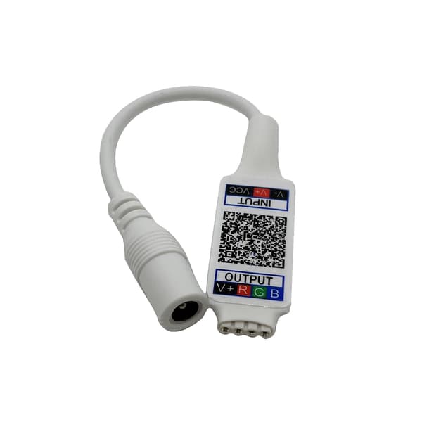 Mini Bluetooth RGB-controller DC 5V 12V 24V Musik BT Smart App Strip Light Controller til RGB LED-strip (Mini DC Bluetooth Hvid)