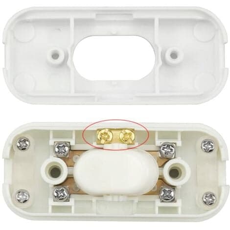 2 stk. Hvit Bi-Pole Inter Rocker Switch 6A 250V Rocker Switch Dimmer