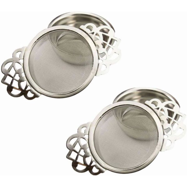 2 bags of tea strainer with drip bowl and stainless steel tea