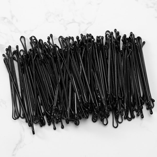 2,2\" Oversized Sort Hårklips - Sort Spids Flad Hårnål til