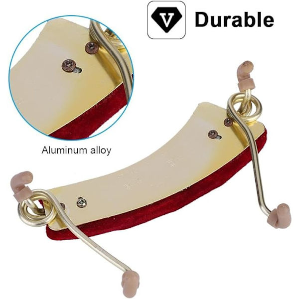 Rød Violin Skulderrem Aluminium Justerbar Violin Skulder