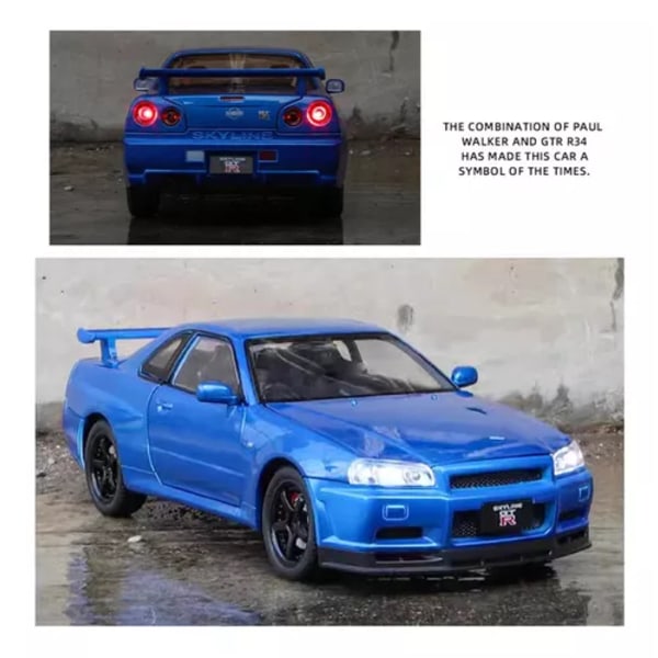 Nissan Skyline Gtr R34 Brian Rapido & Furious Miniautos