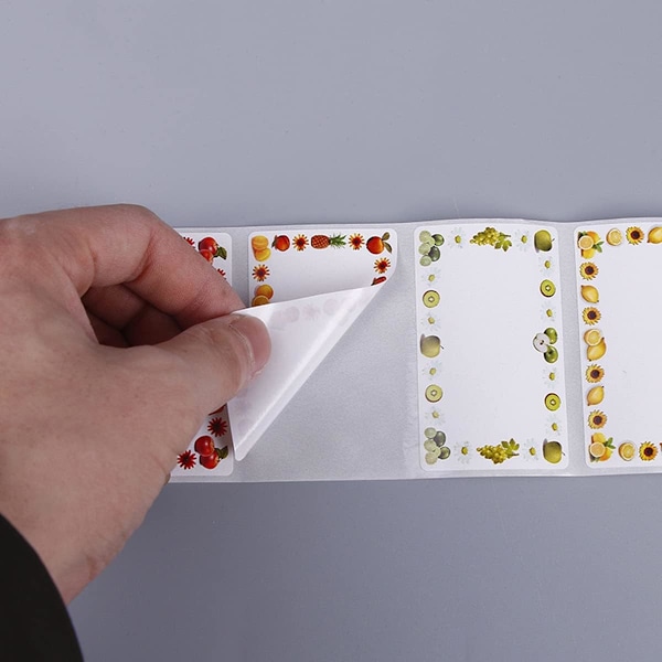 Syltburksetiketter, 500 självhäftande etiketter, rektangulär vacker