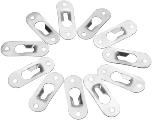 20 stycken/paket metallnyckelhålskrokar Bildramsfästen