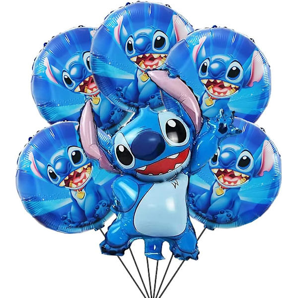 6 stk Lilo og Stitch ballonger, Lilo og Stitch festdekorasjon