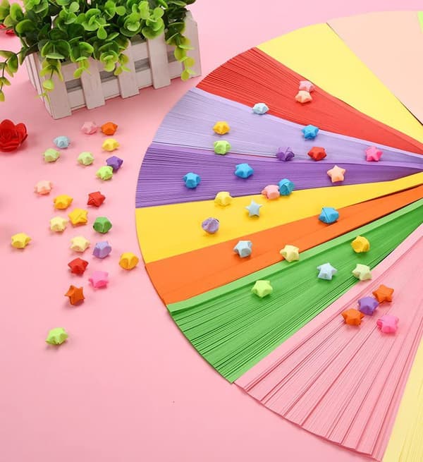 27 Farver 2700 Ark Stjerne Origami Farve Solid Sæt Origami Stjerne